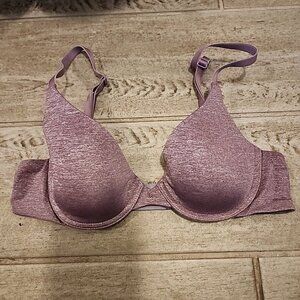 victorias secret uplift semi demi bra 32A Plum Underwire Lightly Padded